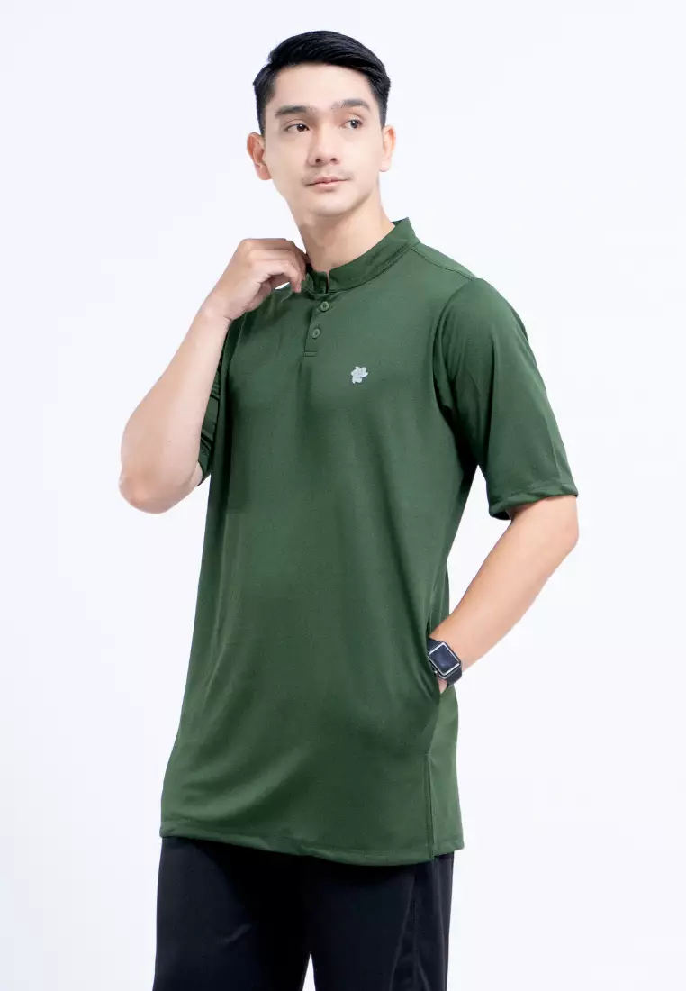 Tiento Naufal Baju Koko 3in1 Kurta Pria Dewasa Muslim Kerah Ciangi Casual Kerja Dry Fit Olahraga Ibadah Salat Lengan Pendek Ramadhan