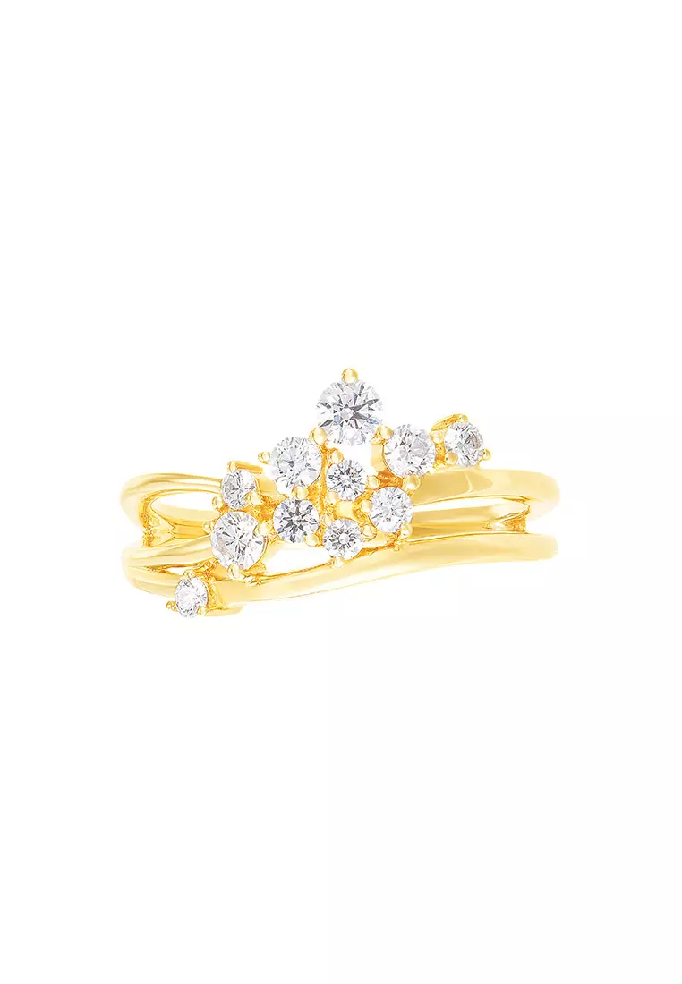HABIB Chic Collection Split Band Round Diamond Ring in 375/9K Yellow Gold 261500821