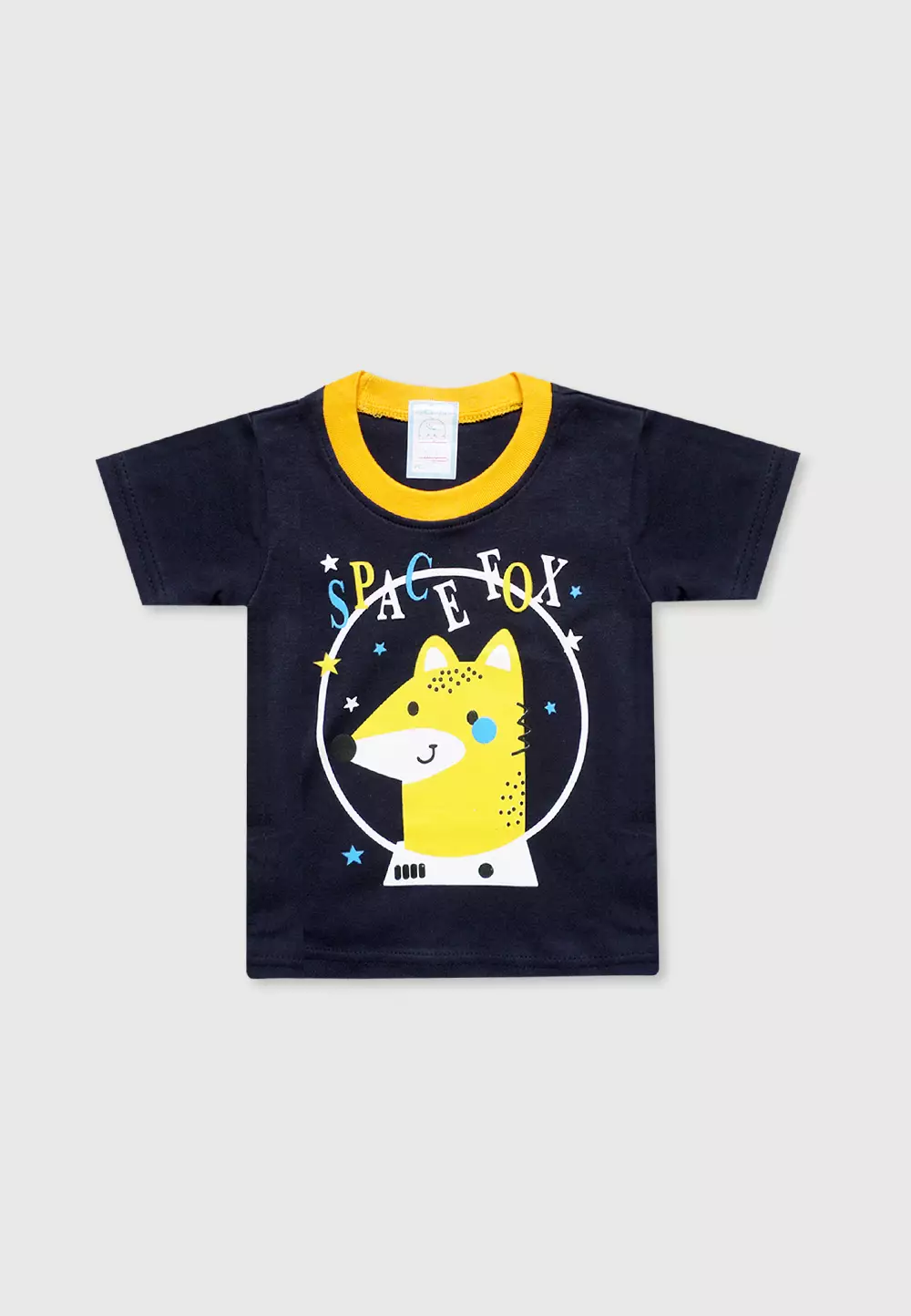 Wakakids Baju Bayi Anak Laki Laki Usia 6 Bulan Hingga 12 Bulan Setelan Celana Kaos Motif Space Fox 2883 Navy