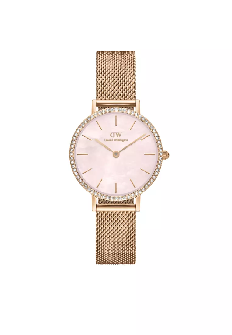 Daniel Wellington Petite 28mm Bezel Mesh Pink MOP Rose Gold - DW