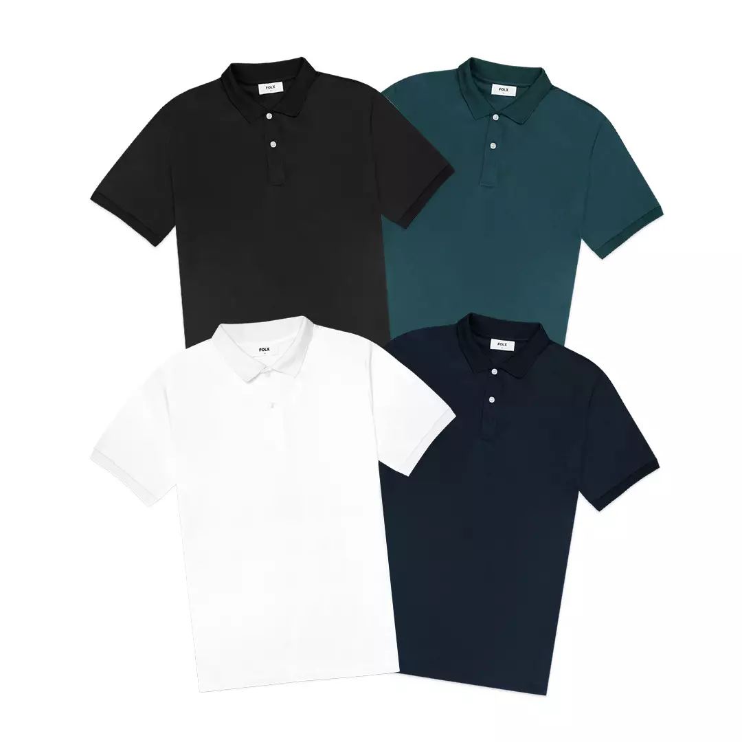 Basic Larotex Polo Shirt Black
