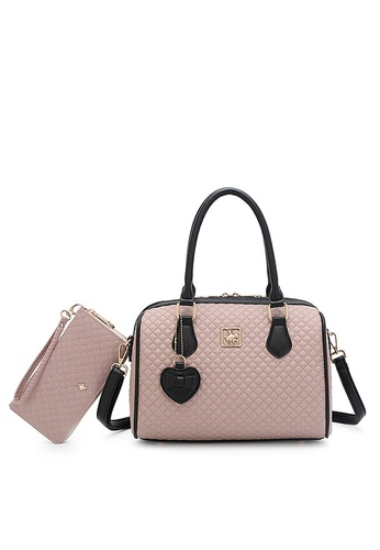 Swiss Polo pink 2-In-1 Ladies Quilted Bag 02FE4AC113D9B2GS_1