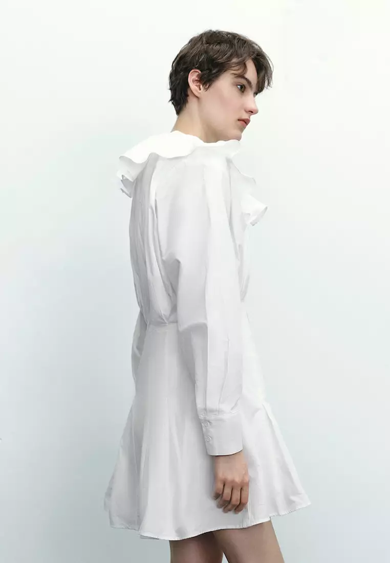 女装荷叶边宽松连衣裙