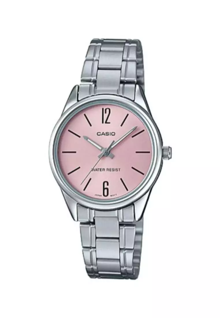 Buy Casio Watches Casio Women's Analog Watch LTP-V005D-4B Pink dial ...