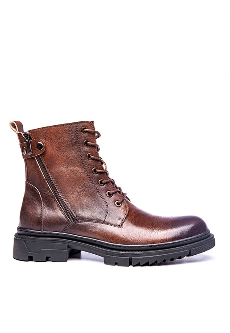 VANSA Stylish Leather Mid Boots VSM-B995