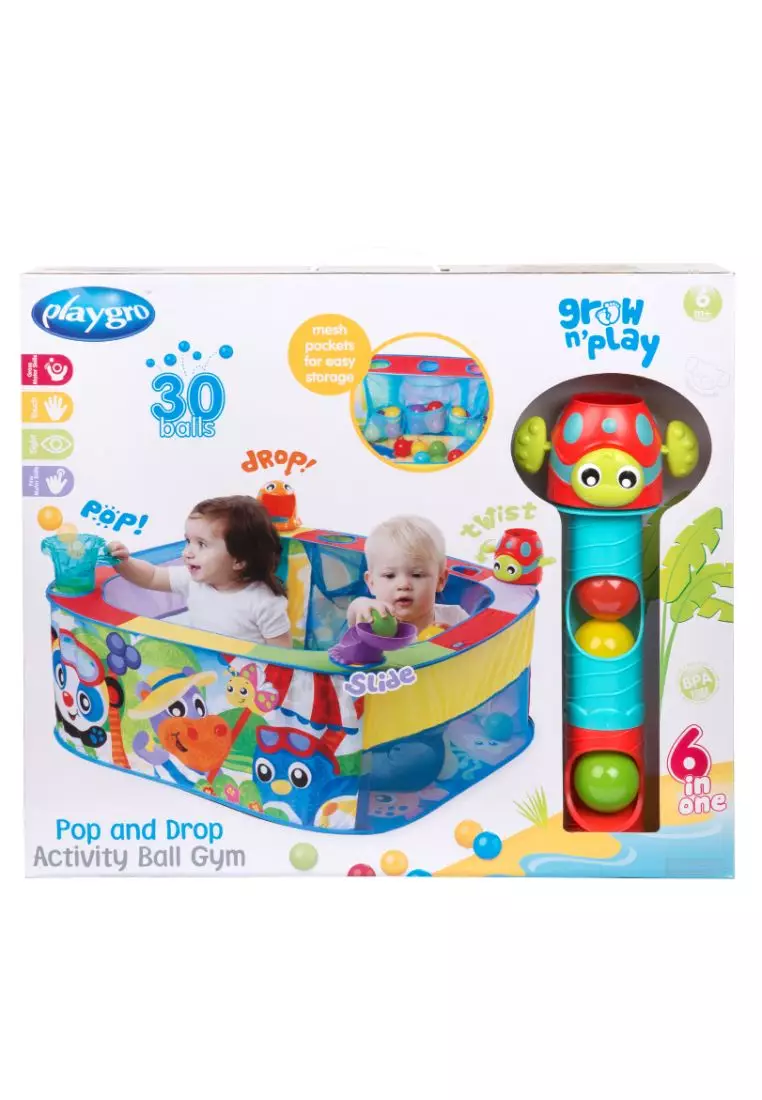 Playgro pop and drop clearance activity ball gym tesco