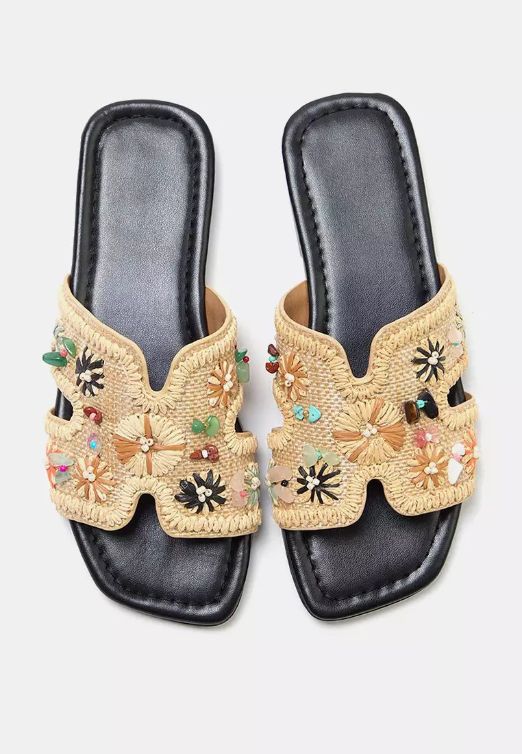 Embroidered Sandals
