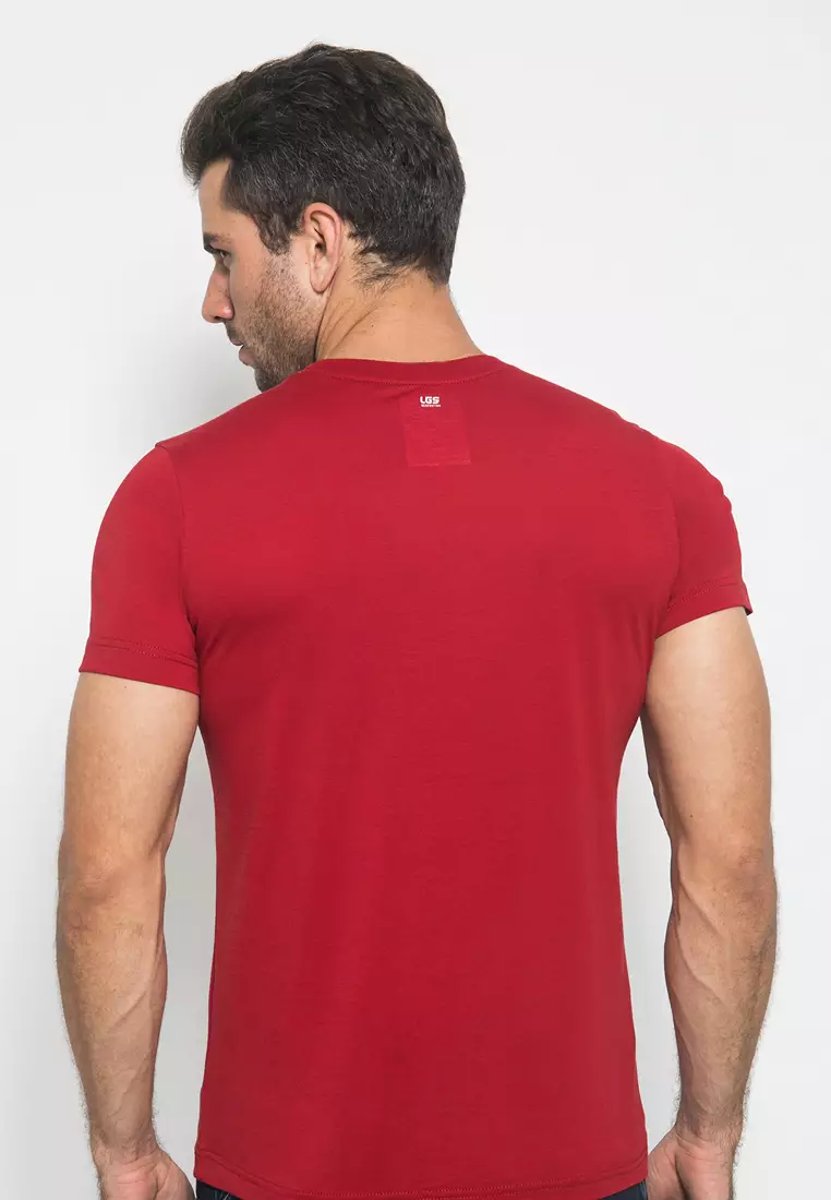 LGS - Slim Fit - Kaos Youth - Gambar Sablon - Merah