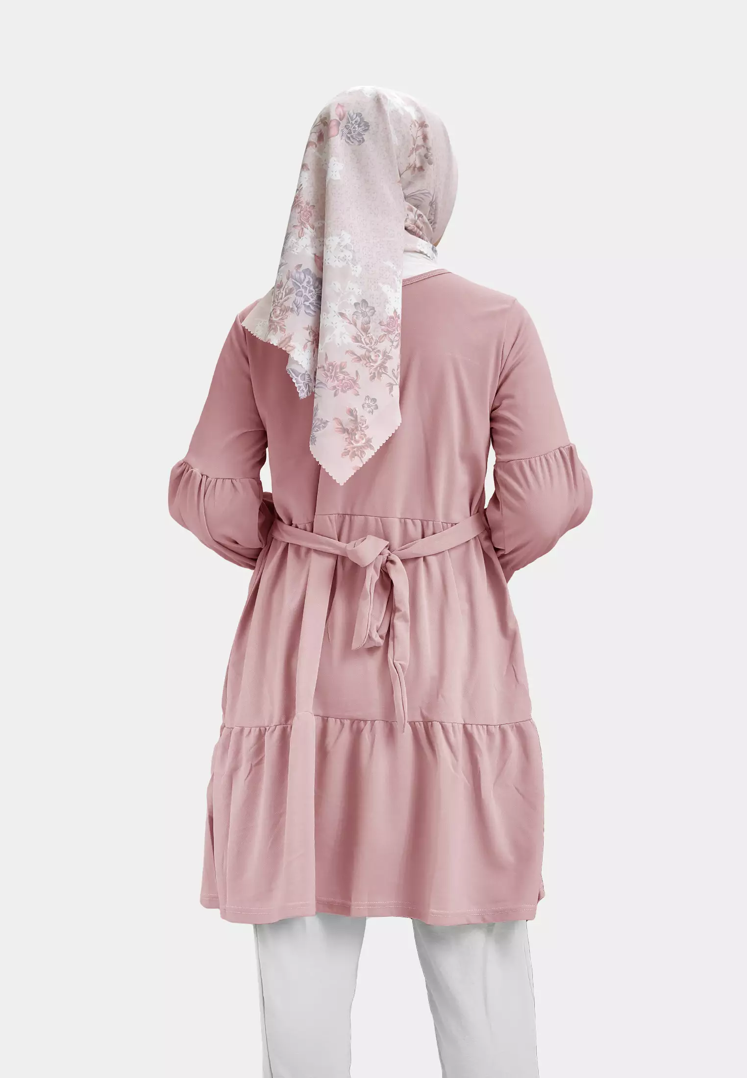 Prisia Tunik | Atasan Wanita | Blouse Tunic | Baju Wanita Lengan Panjang - Cherub Pink