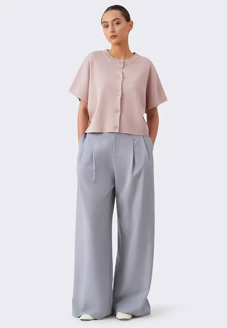 Women's Button Up Dolman Sleeve Knit Shirt