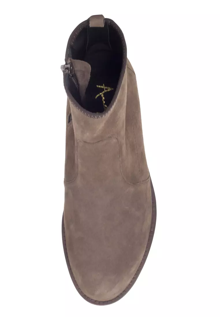Amaztep Suede Leather Chelsea Flats Boots