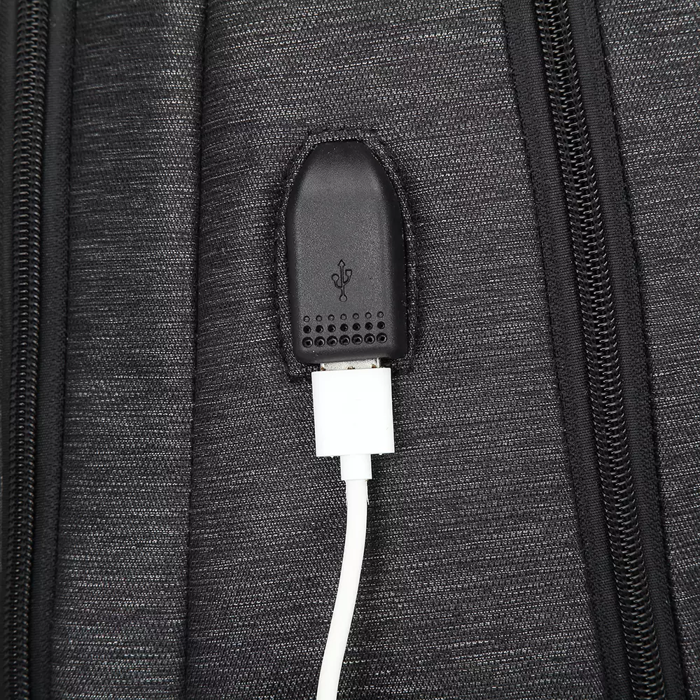 Navy Club Tas Ransel Laptop EJI - Backpack Daypack USB Port Tas Pria Wanita Free Bag Cover