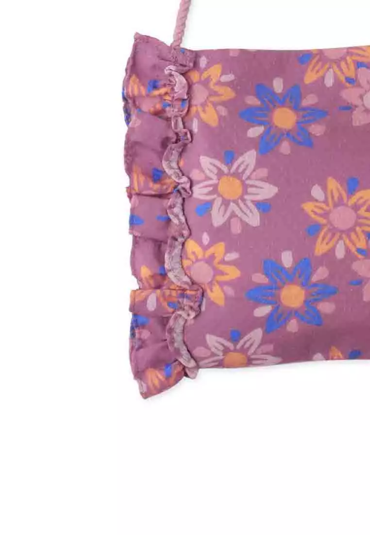 Blainey Printed Bag With Ruffles