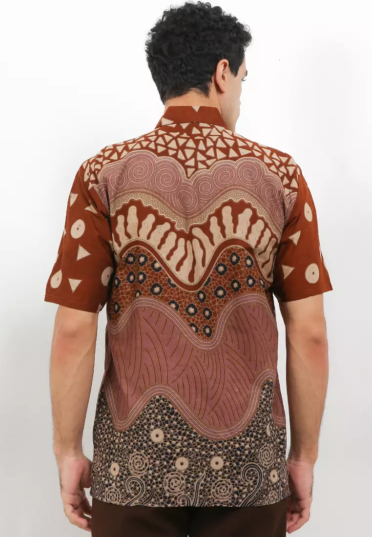 Bhagawan Kemeja Batik Premium Pria Casual Modern Lengan Pendek