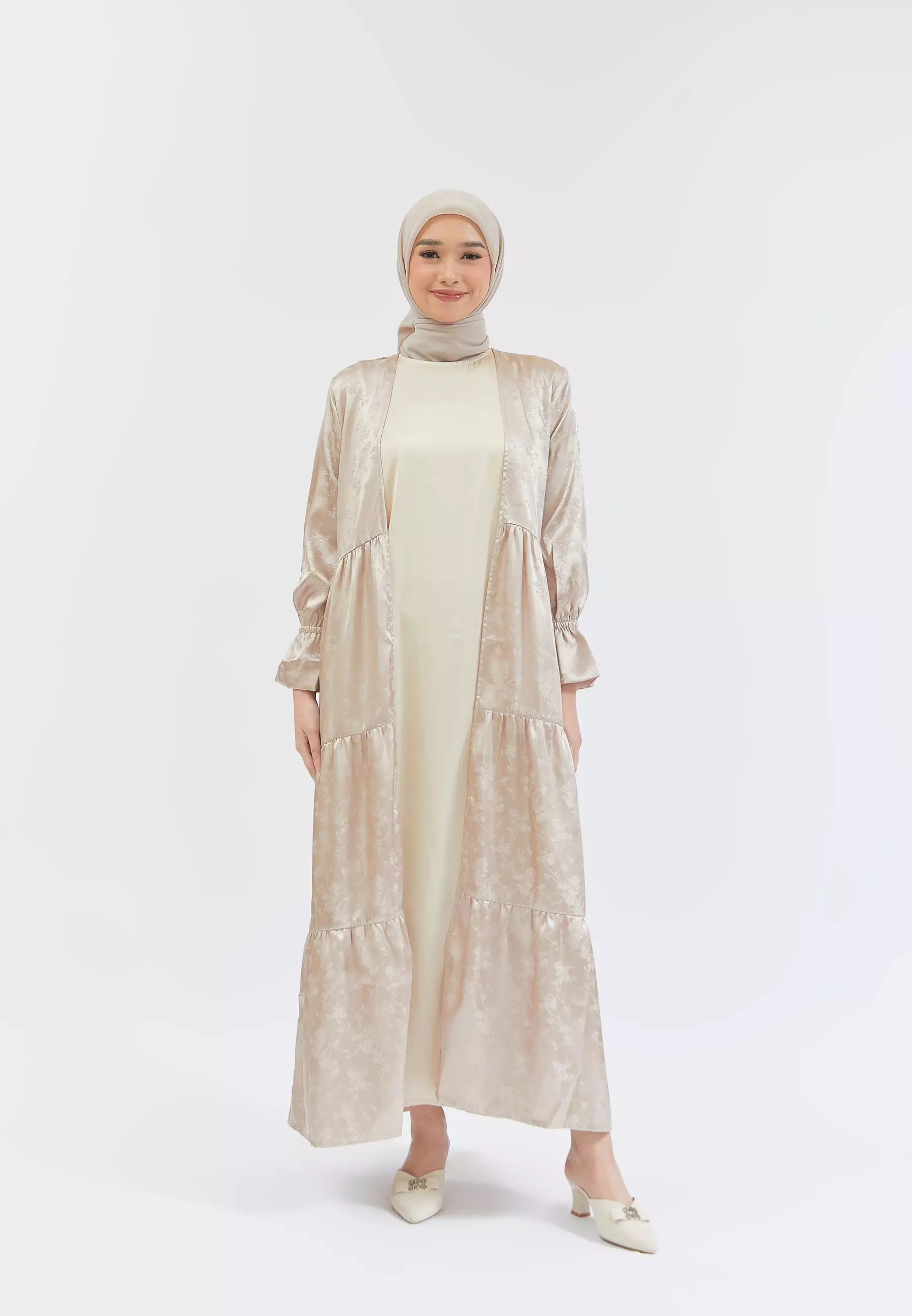 Afiyah Brown Two Set Dress (G.42152)