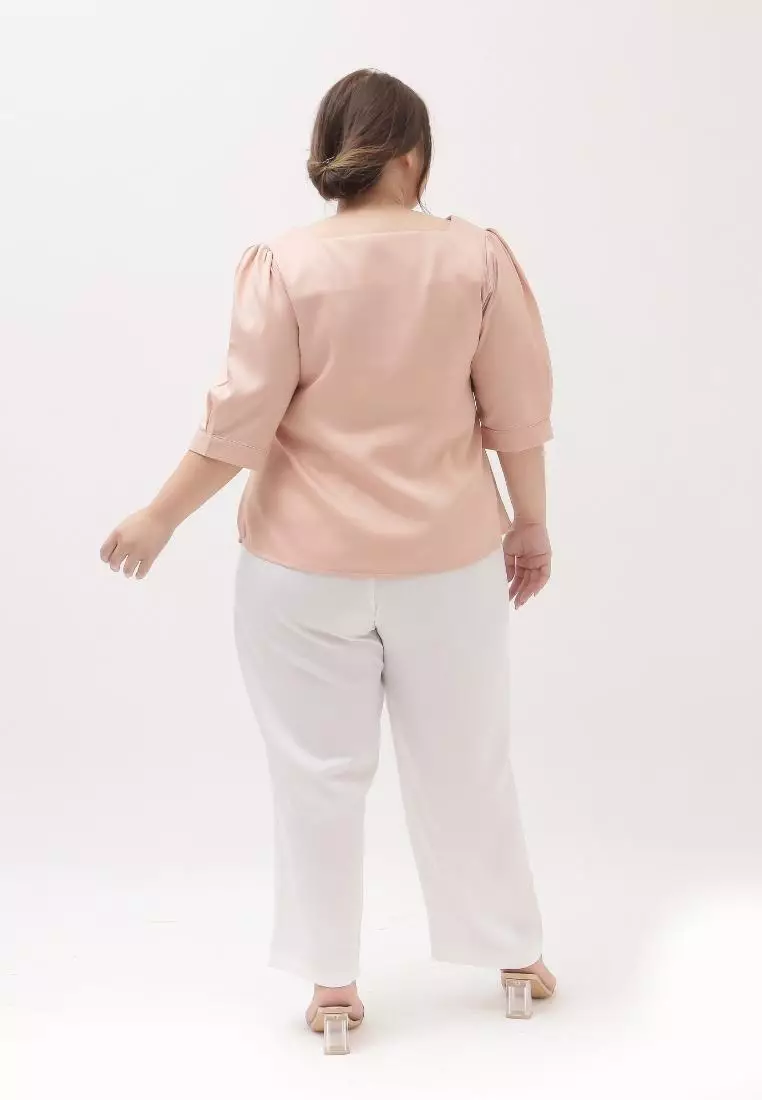 Plus Size Blouse Aubree Dusty Rose