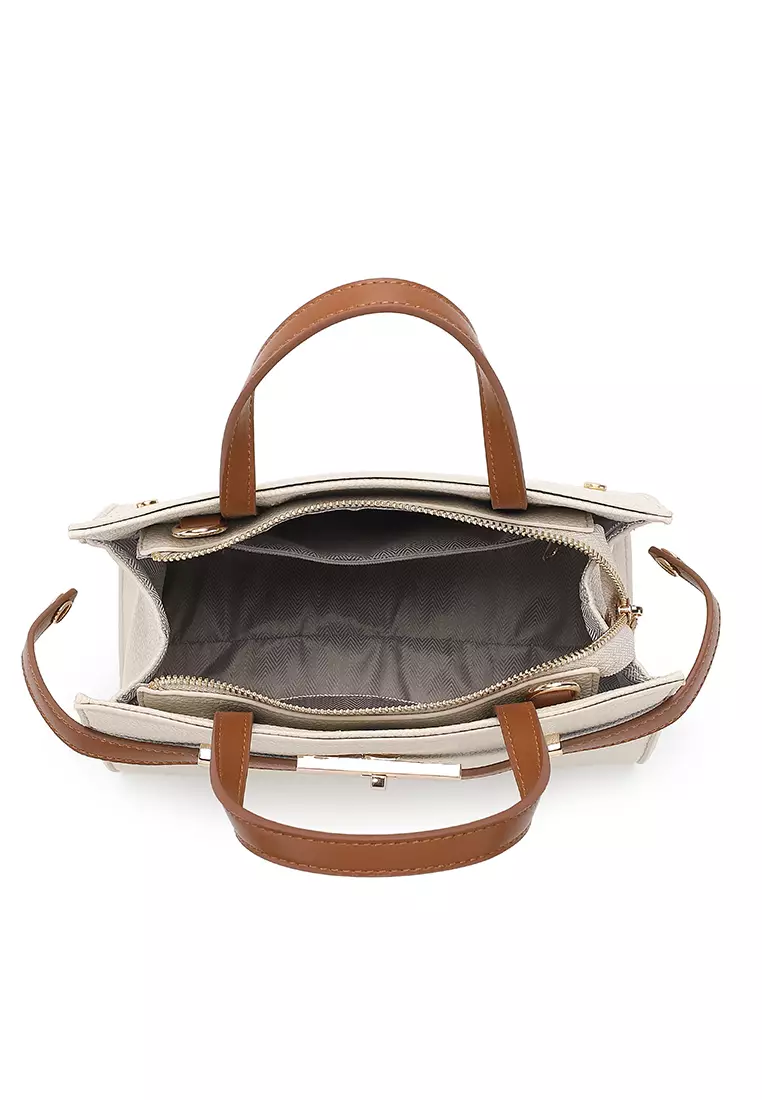 Women's Top Handle Bag / Sling Bag / Crossbody Bag / Shoulder Bag - Beige / Brown