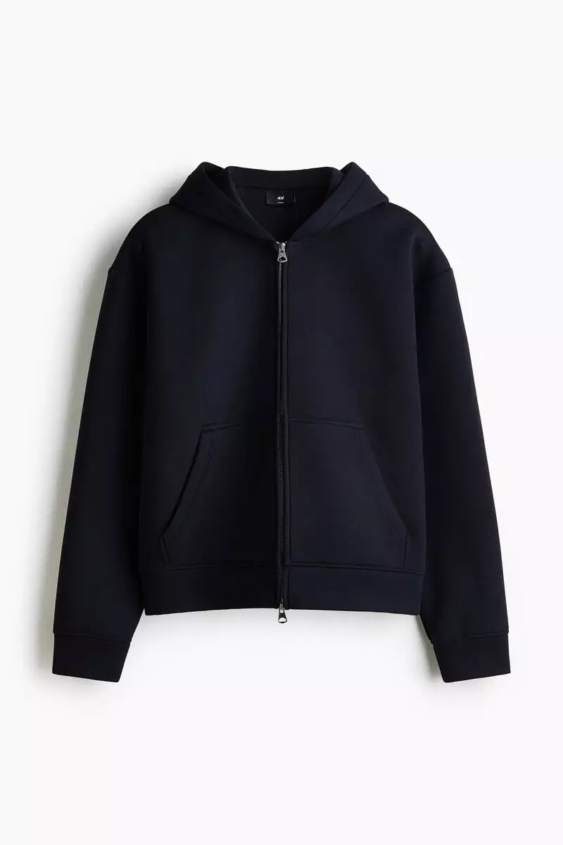 Loose Fit Scuba Zip-through hoodie