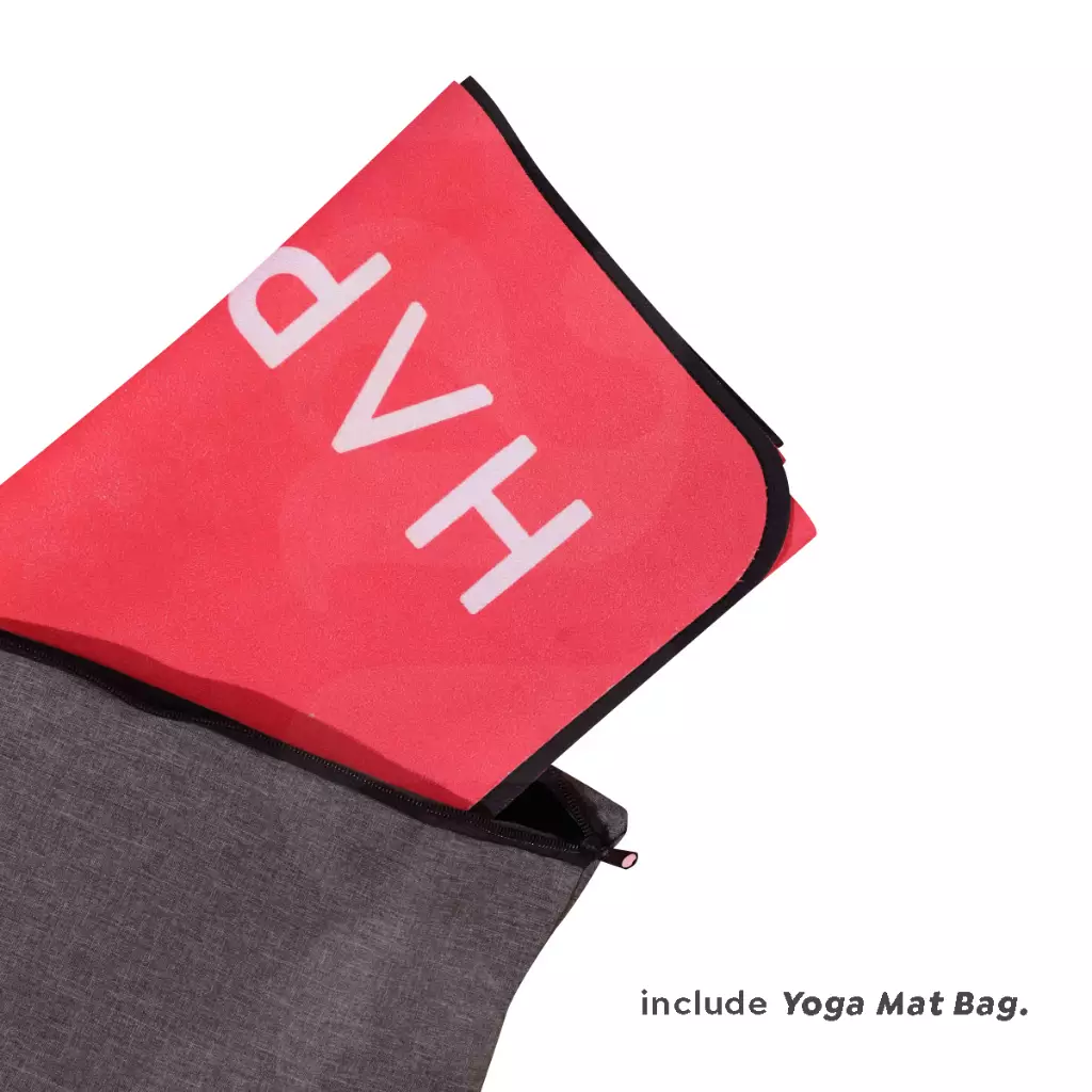 HAPPYFIT Travel Suede 1,5mm Yoga Mat Pink Marble