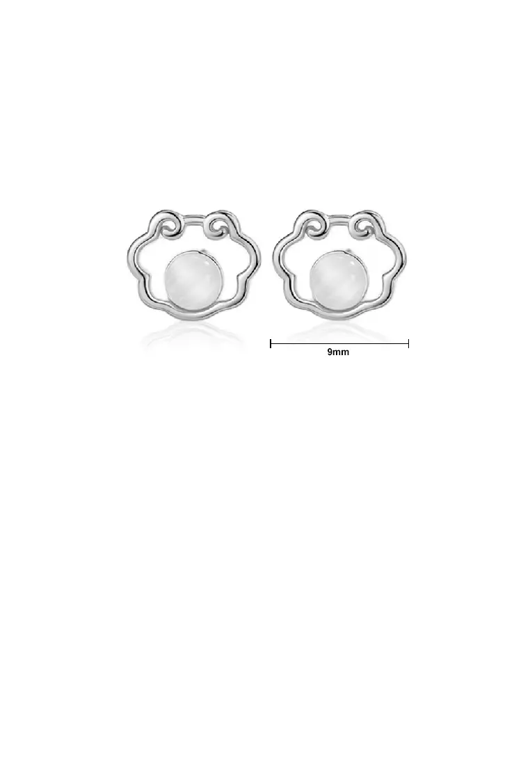 Buy Mooclife 925 Sterling Silver Simple Vintage Ping An Lock Imitation ...