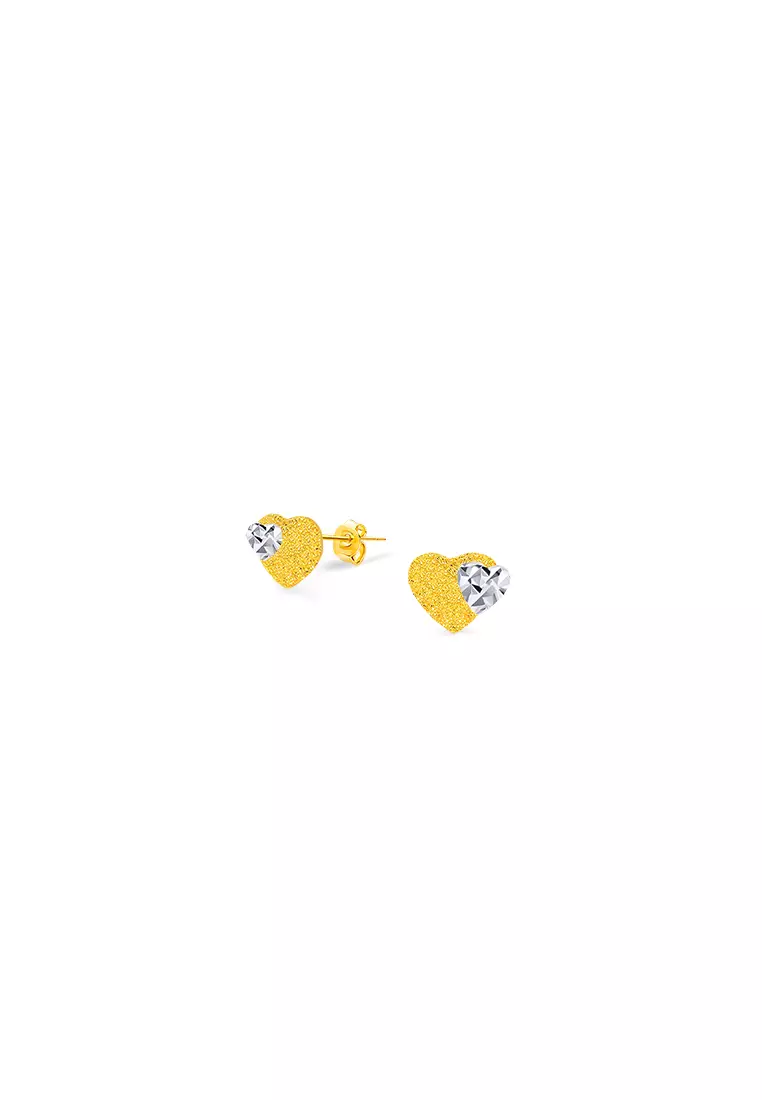 375/9K Gold Love Earrings S117