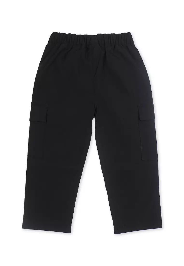 Boys Cargo Jogger Pants with Embroidery Details