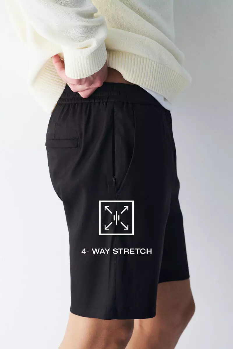 Relaxed Fit Linen-blend shorts