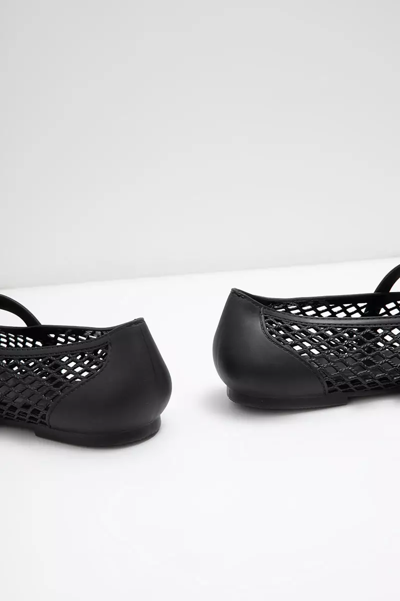 Sofia Mashea Mesh Mary Jane Jelly Black