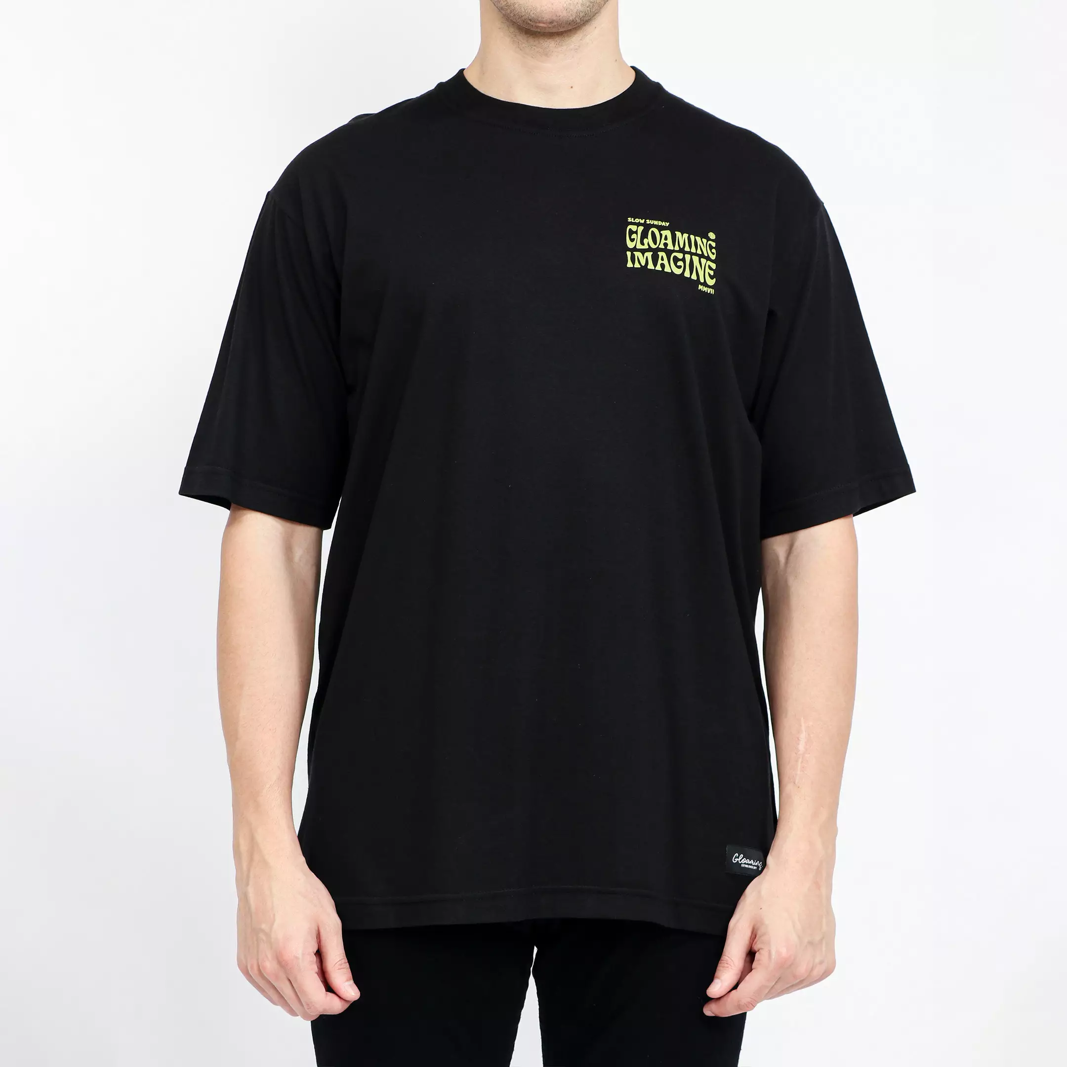 Kaos Design Slow Sunday Hitam Unisex