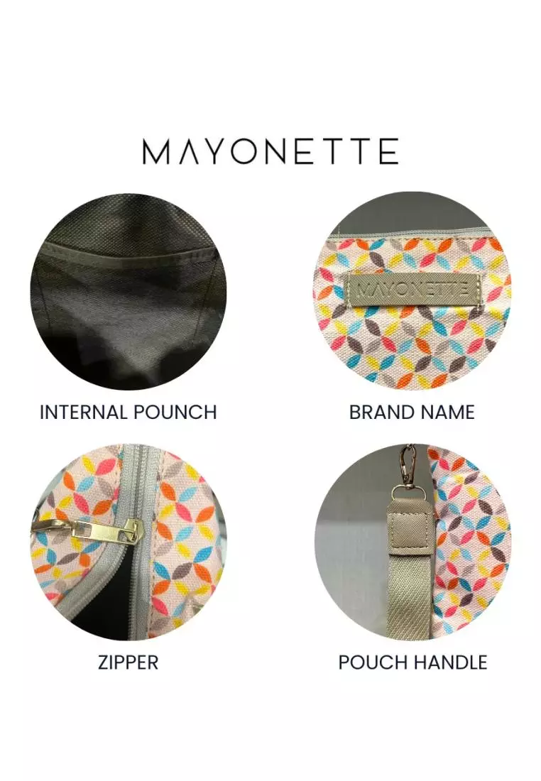 MAYONETTE Tinny Pouch Canvas Kawung - Dompet Wanita Tempat HP dan Uang terbaru