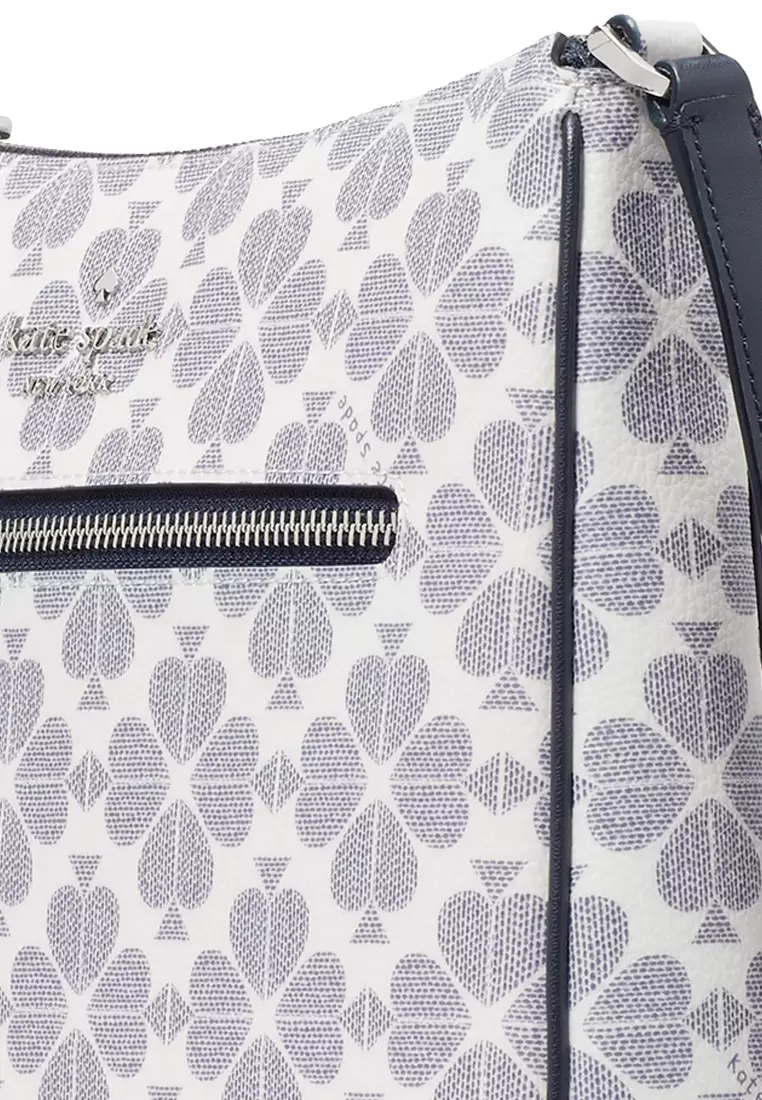 Signature Spade Flower Large Swingpack Crossbody Bag in Navy Multi KG481