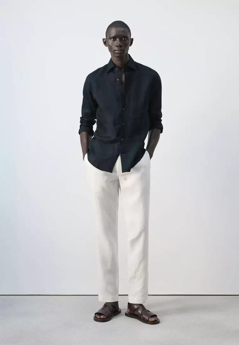 100% Linen Slim-Fit Shirt