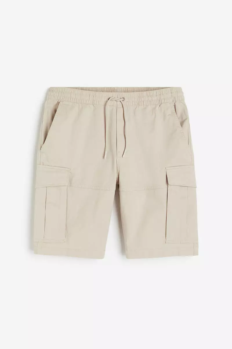 H&m beige shorts online