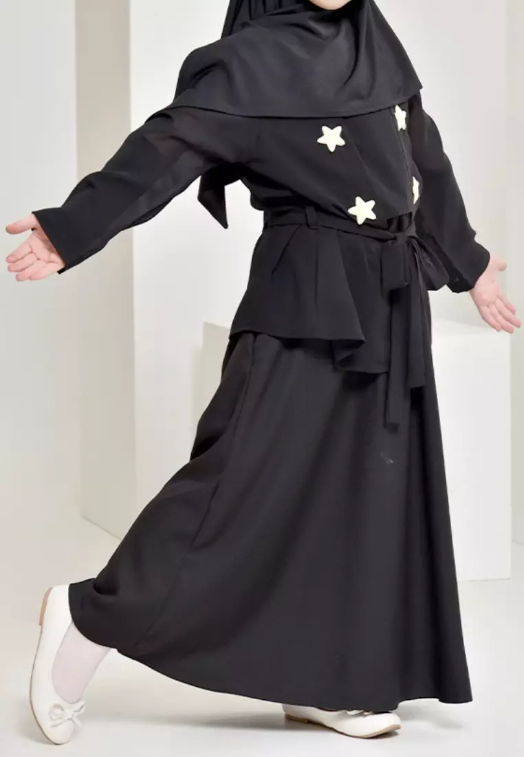 Rabbani - Gamis Drescute Anak Bani Batuta Moera RMO Z1M Hitam