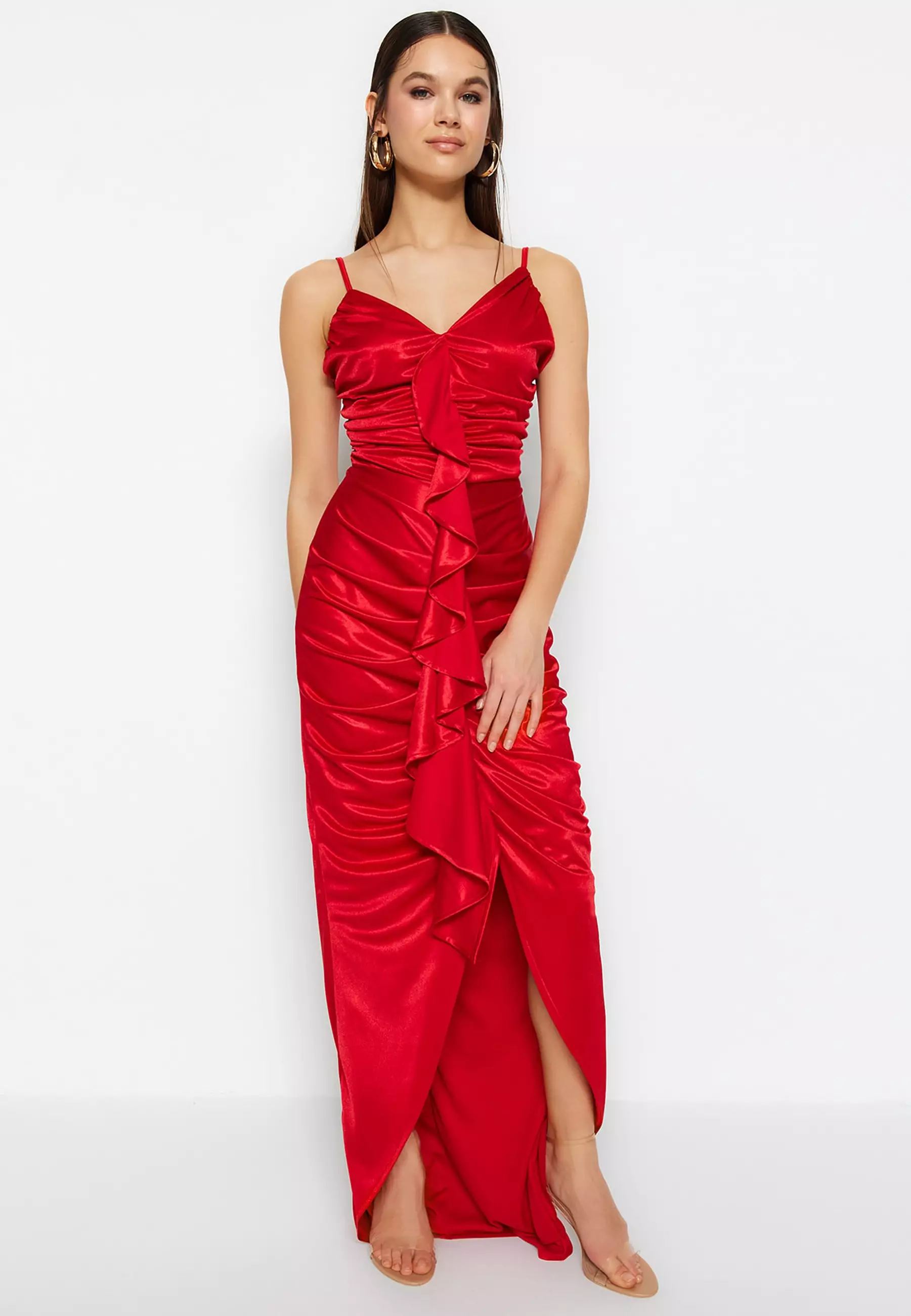 Buy Trendyol Red Evening Dress Prom Dress 2024 Online ZALORA