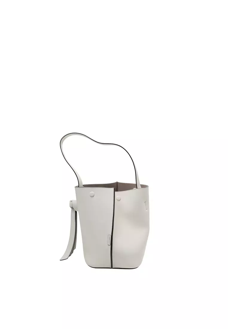 ORUKAMI Knot Bucket Bag Small - Cream