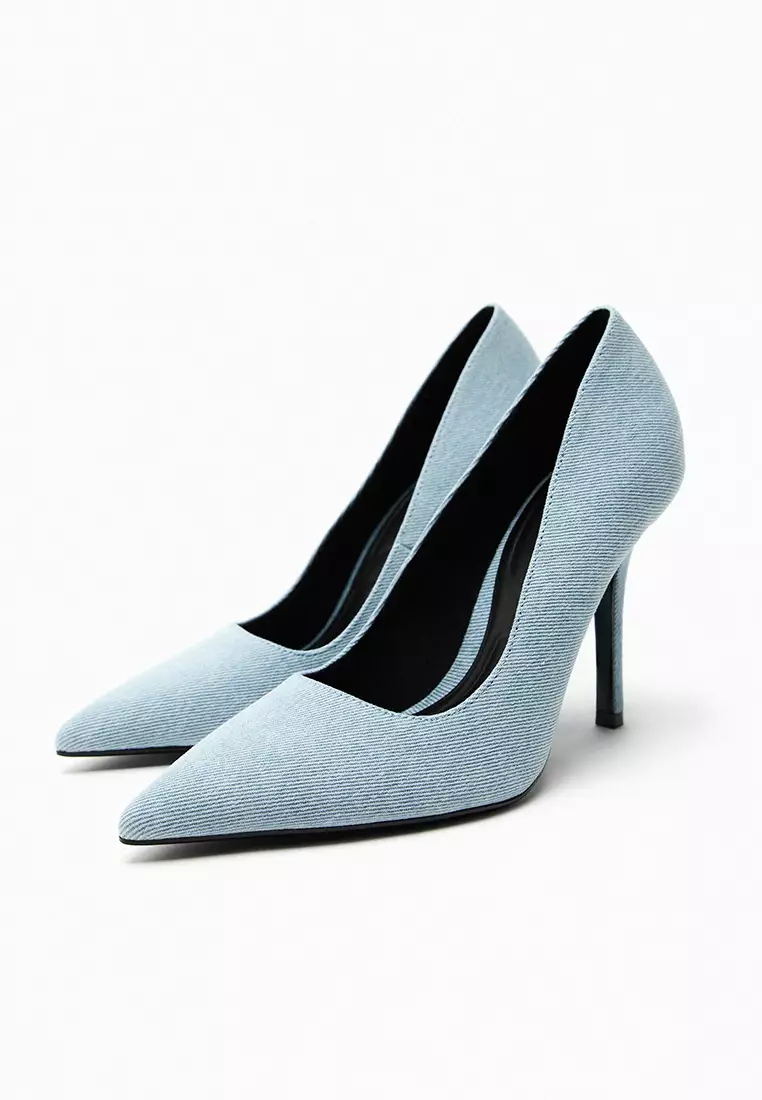Denim high heel shoes online