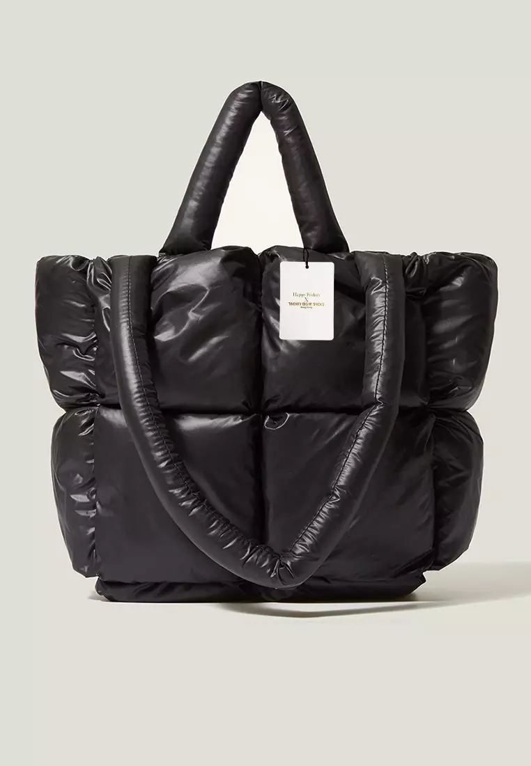 羽絨棉服柔軟方格手提包 HMJ-59-8776