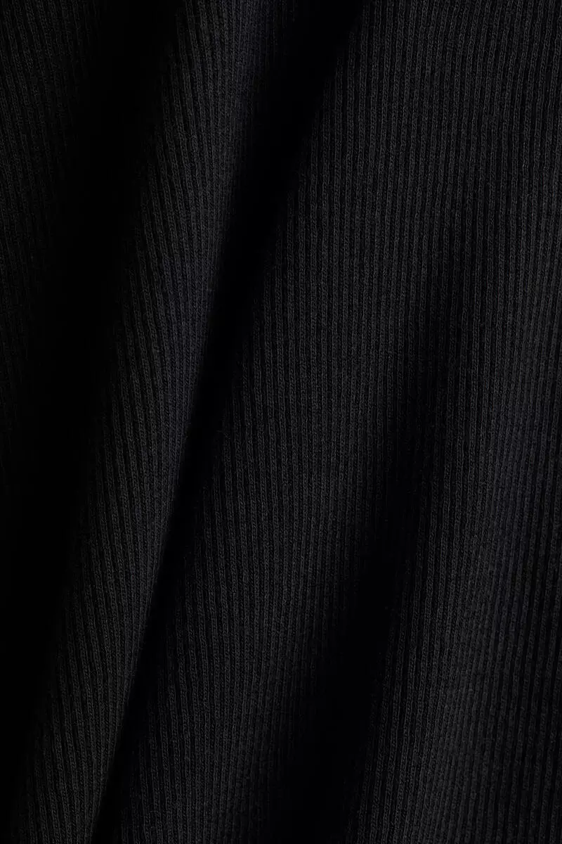 Ribbed cotton strappy top