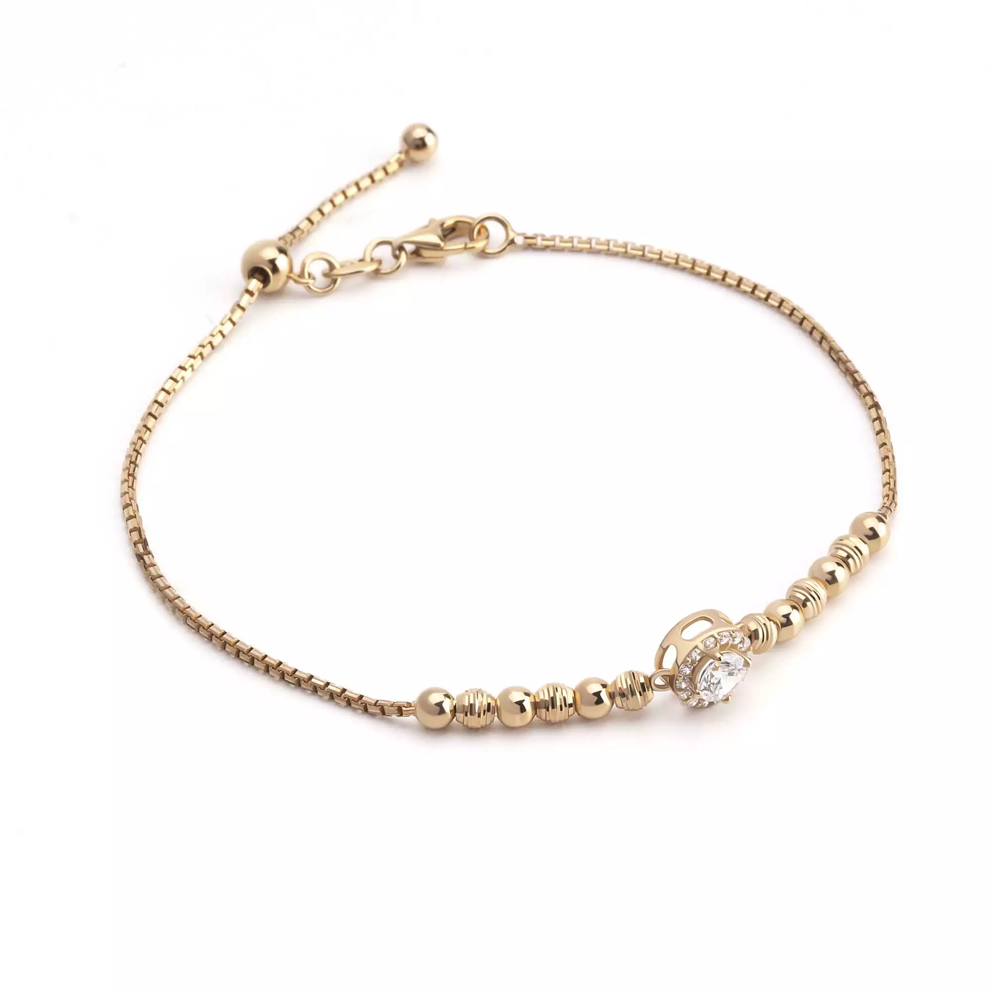Gelang Serut Emas 7k - Shina Gold Bracelet - Dotsy Collection - Juene Jewelry