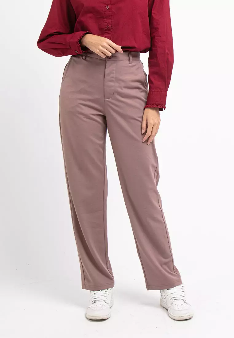 Forest Ladies Pant Roman Straight Cut Casual Long Pants Women - 810470-13Khaki