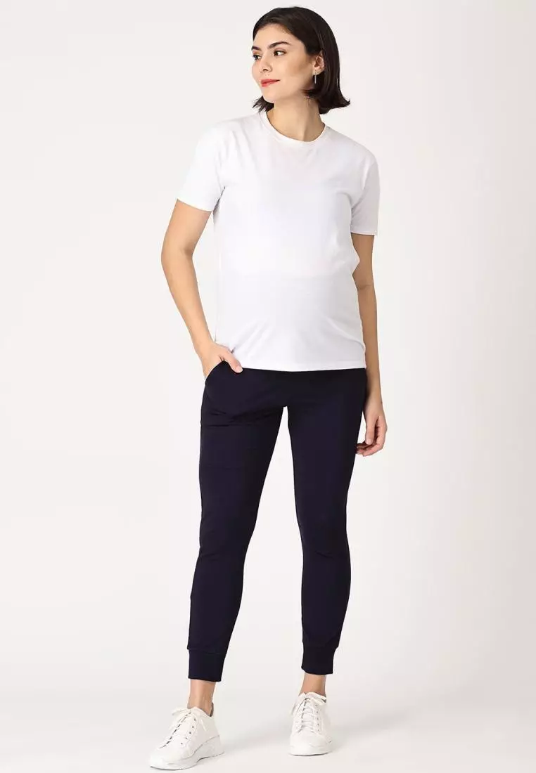 Comfy Maternity Joggers Navy Blue