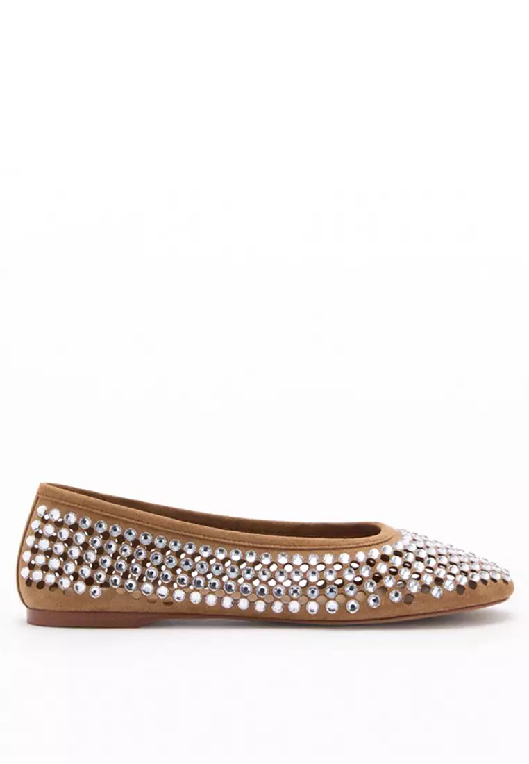 Discount on Mango  shoes - SKU: Rhinestone Die-Cut Ballet Flats