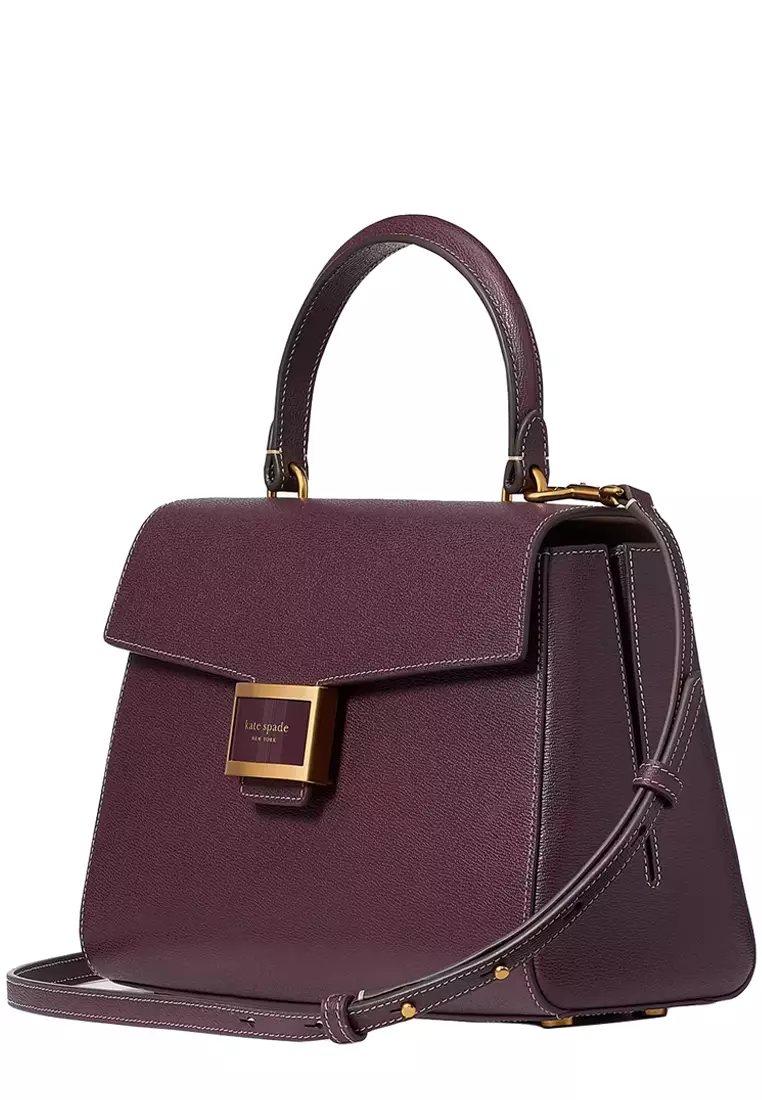Katy Medium Top-handle Bag in Deep Cherry K8863