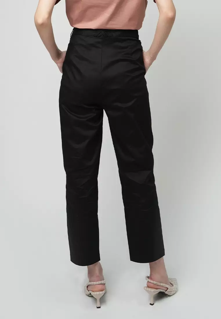 Kailee Relaxed Pants with Criss-Cross Waistband Detail