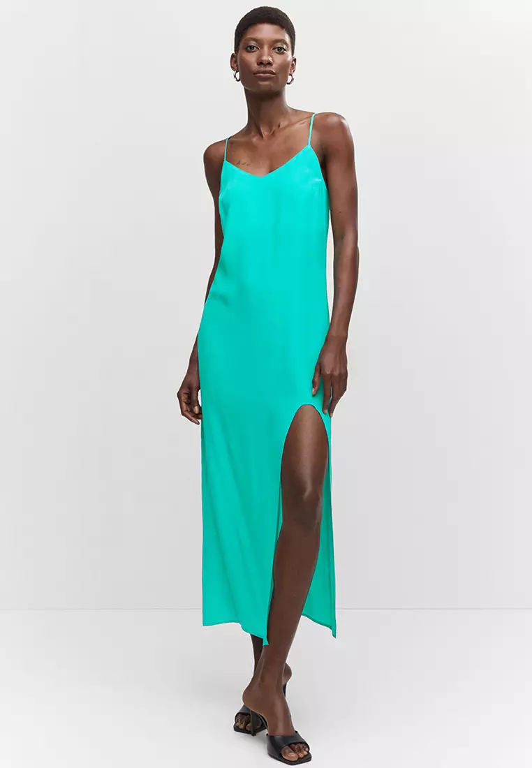 Mango green maxi dress 2025