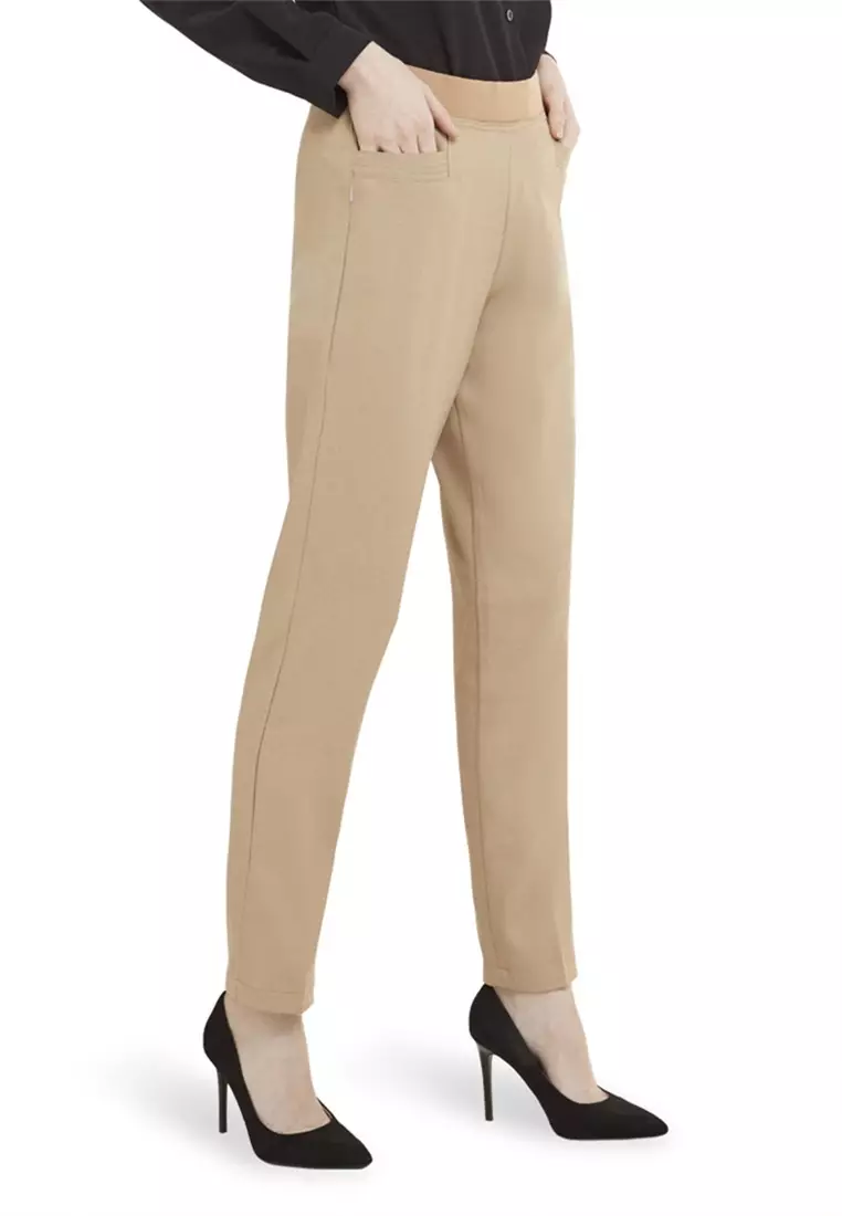Celana Panjang Long Pants Bawahan Wanita Quality Premium - Latte