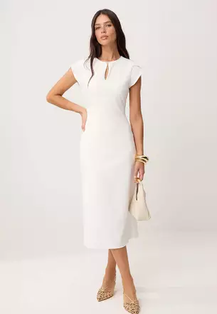 cord dress for women Amanda Cord Midi Dress-Raw Umber