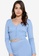 MISSGUIDED blue Ruched Bust Button Detail Top 8AEDAAA737B961GS_1