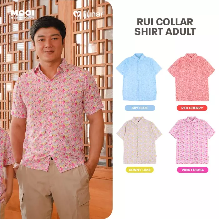 Mooi Kemeja Dewasa Lunar Collection Rui Collar Shirt Adult - Pink Fushia
